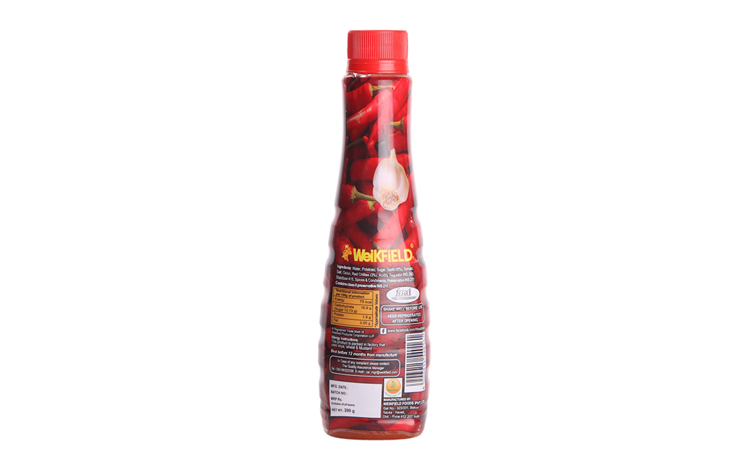 Weikfield Garlic Chilli Sauce    Plastic Bottle  200 grams